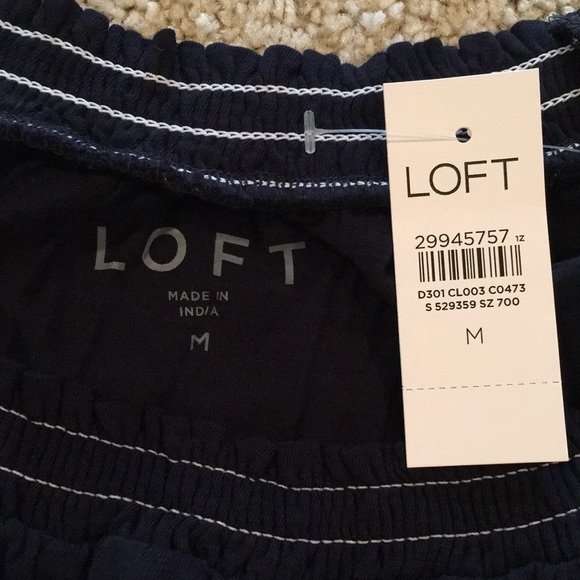 NWT - LOFT Navy Shirt - Picture 2 of 3